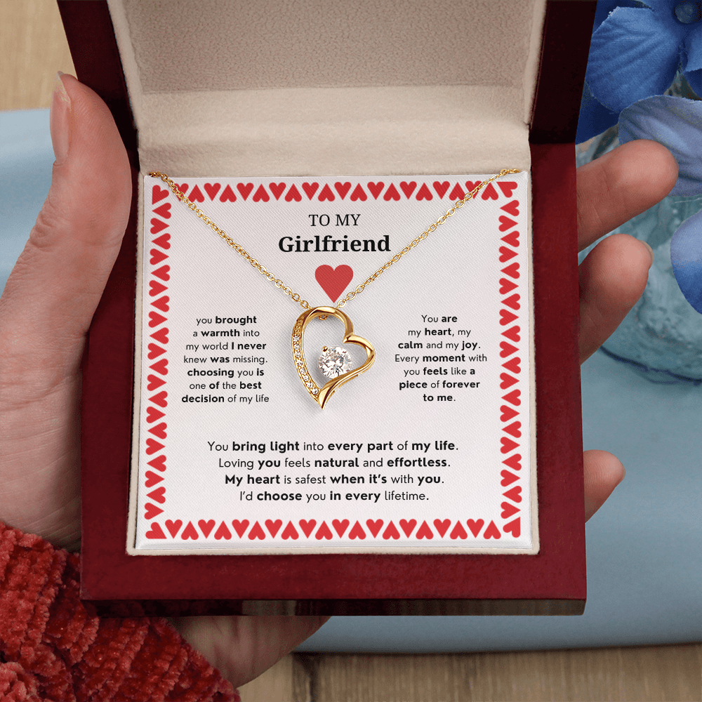 To My Girlfriend | Your Presence Brings Me Joy | Forever Love Necklace