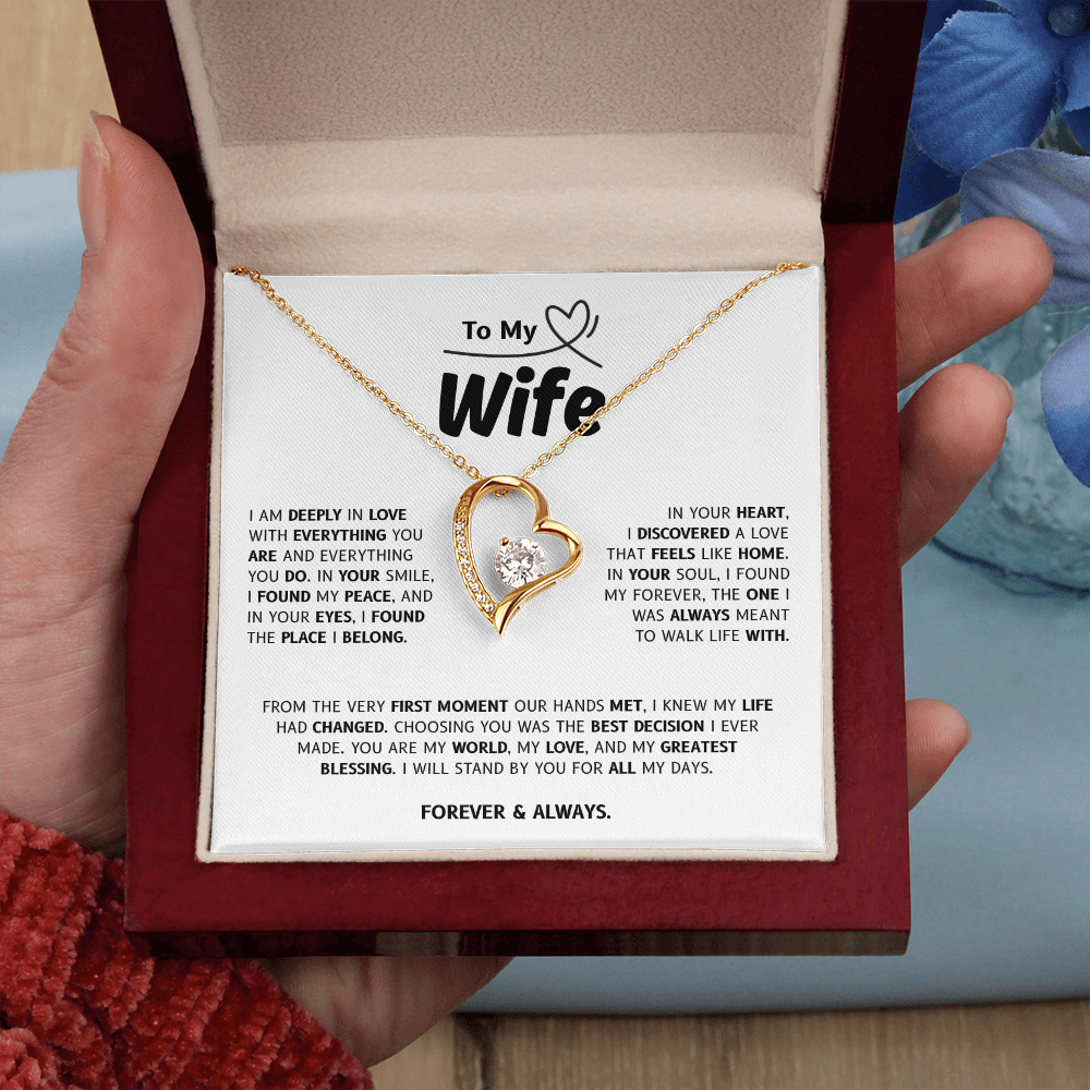To My Wife | My World, My Love, My Blessing | Forever Love Necklace