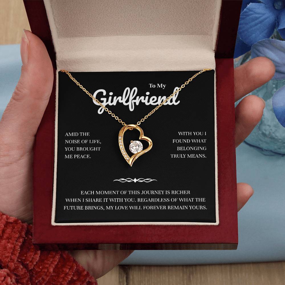 To My Girlfriend | Sharing Every Moment, Loving You Always | Forever Love Necklace