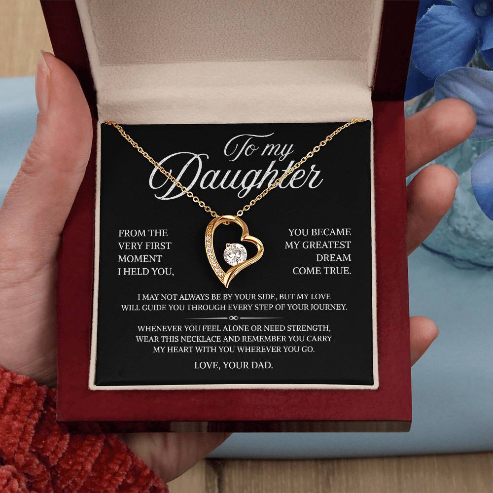 To My Daughter | A Father's Love That Guides You | Forever Love Necklace