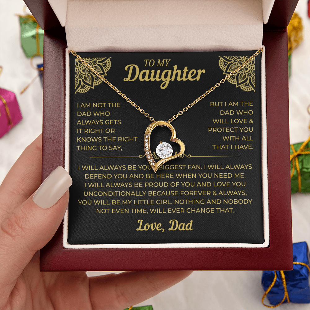 To My Daughter | Forever My Little Girl | Forever Love Necklace