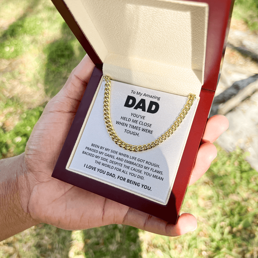To My Dad – You Mean the World – Cuban Link Chain
