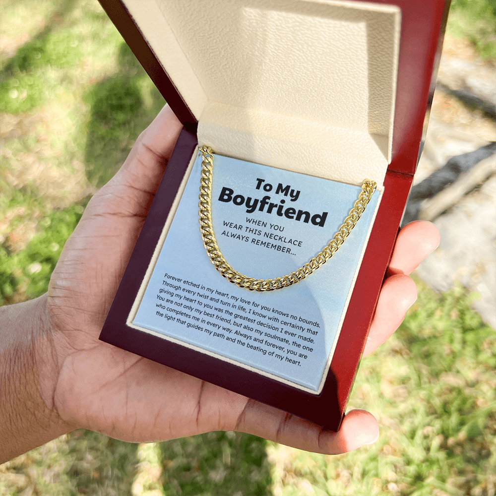 To My Boyfriend – Forever Etched in My Heart – Necklace