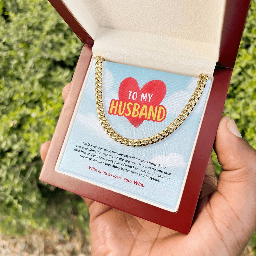 To My Husband | Better Than Any Fairytale | Cuban Link Chain