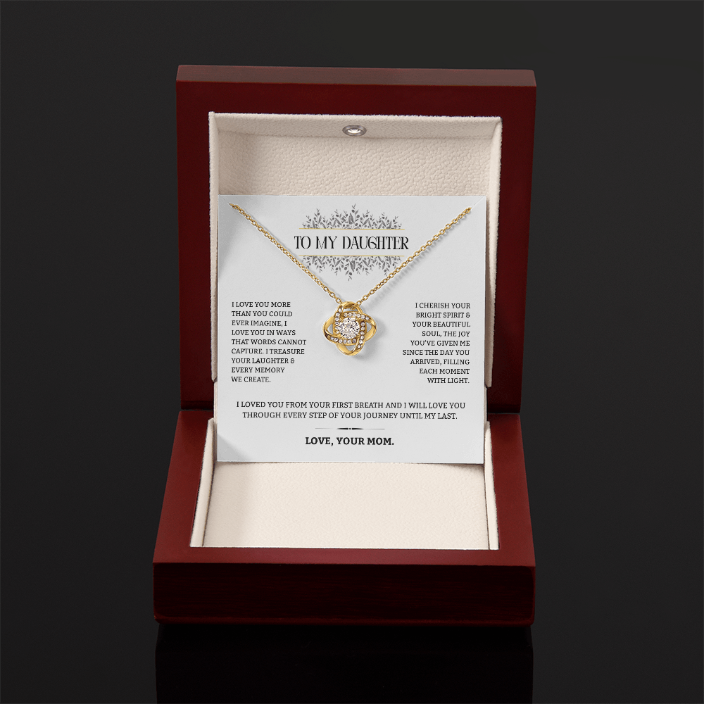 To My Daughter | A Mother's Endless Love | Love Knot Necklace