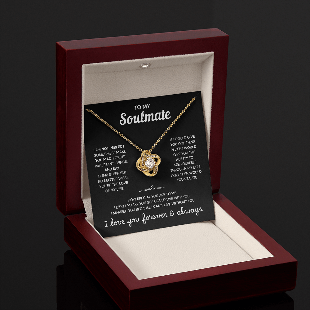 To My Soulmate | A Meaningful Love Gift | Love Knot Necklace
