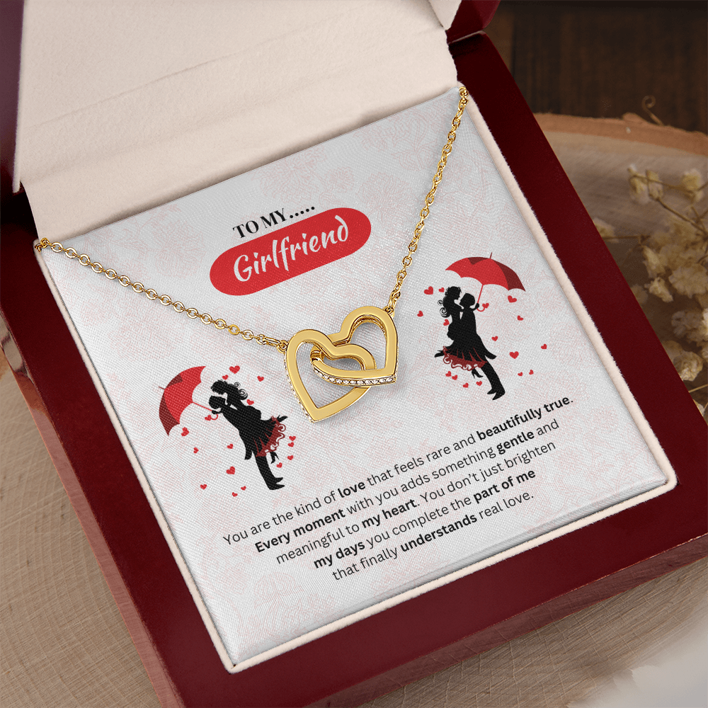 To My Girlfriend | Your Love Feels Beautiful | Interlocking Hearts Necklace