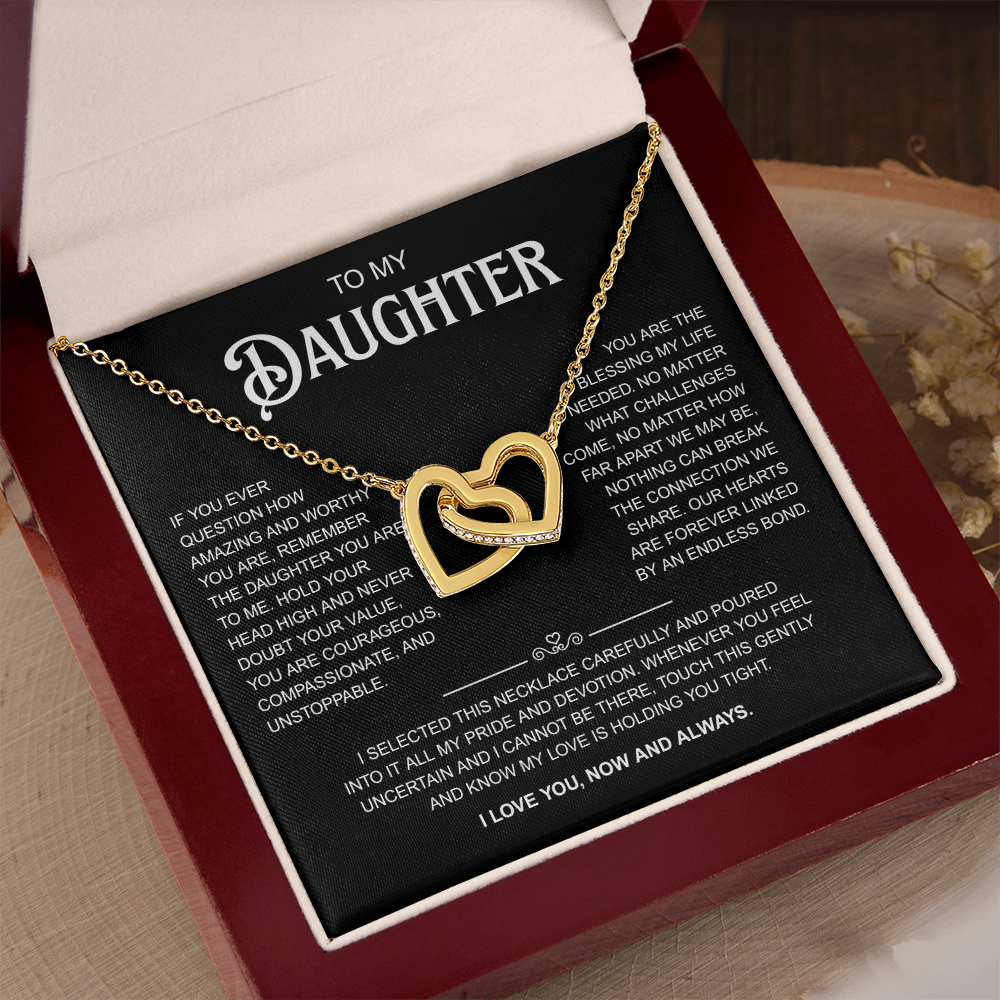 To My Daughter | A Reminder of How Amazing You Are | Interlocking Hearts Necklace