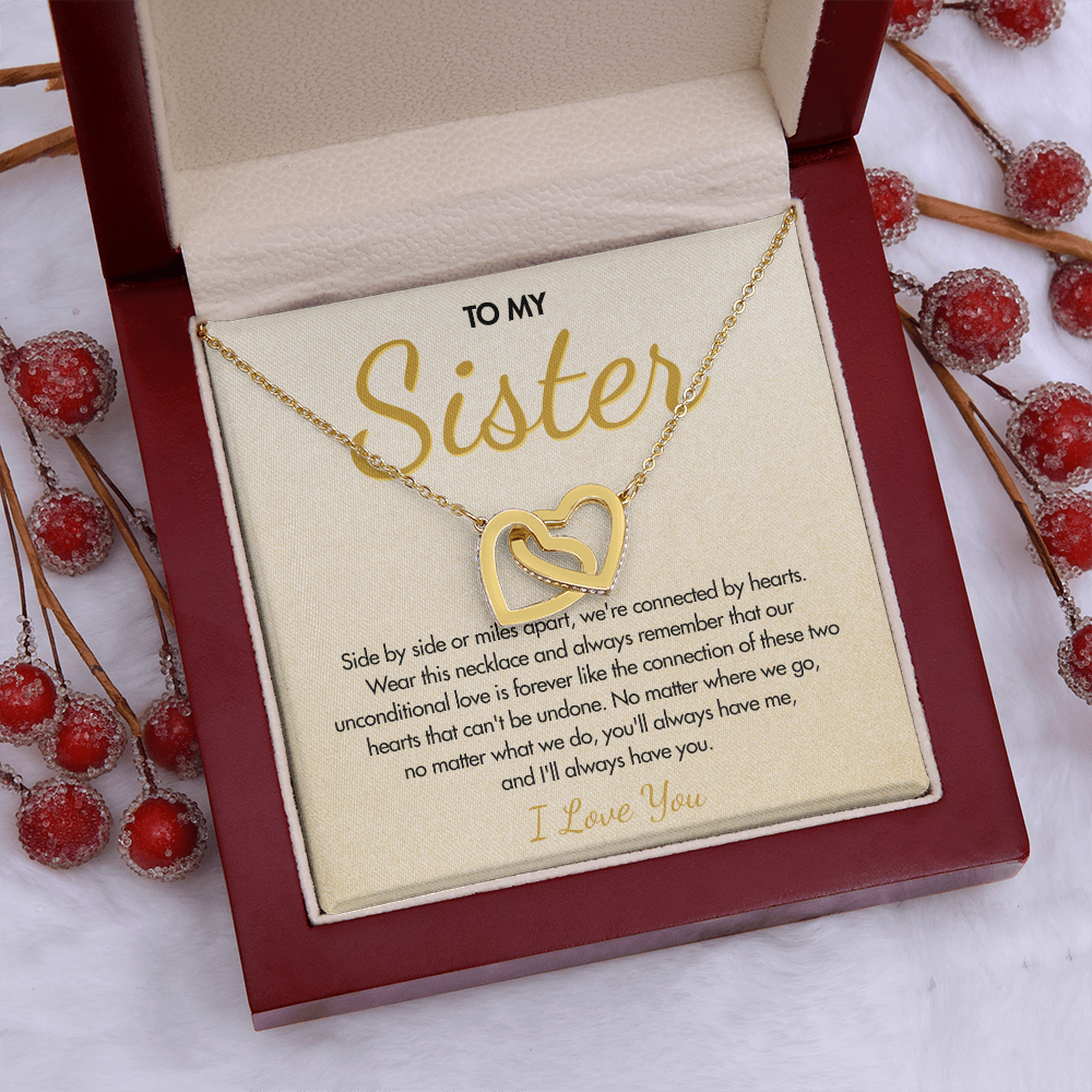 To My Sister – Unconditional Love Forever – Love Knot Necklace