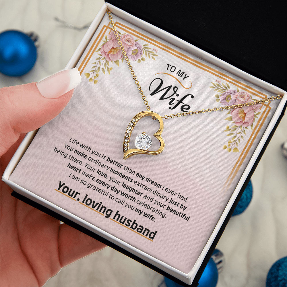 To My Wife | Grateful to Call You Mine | Forever Love Necklace