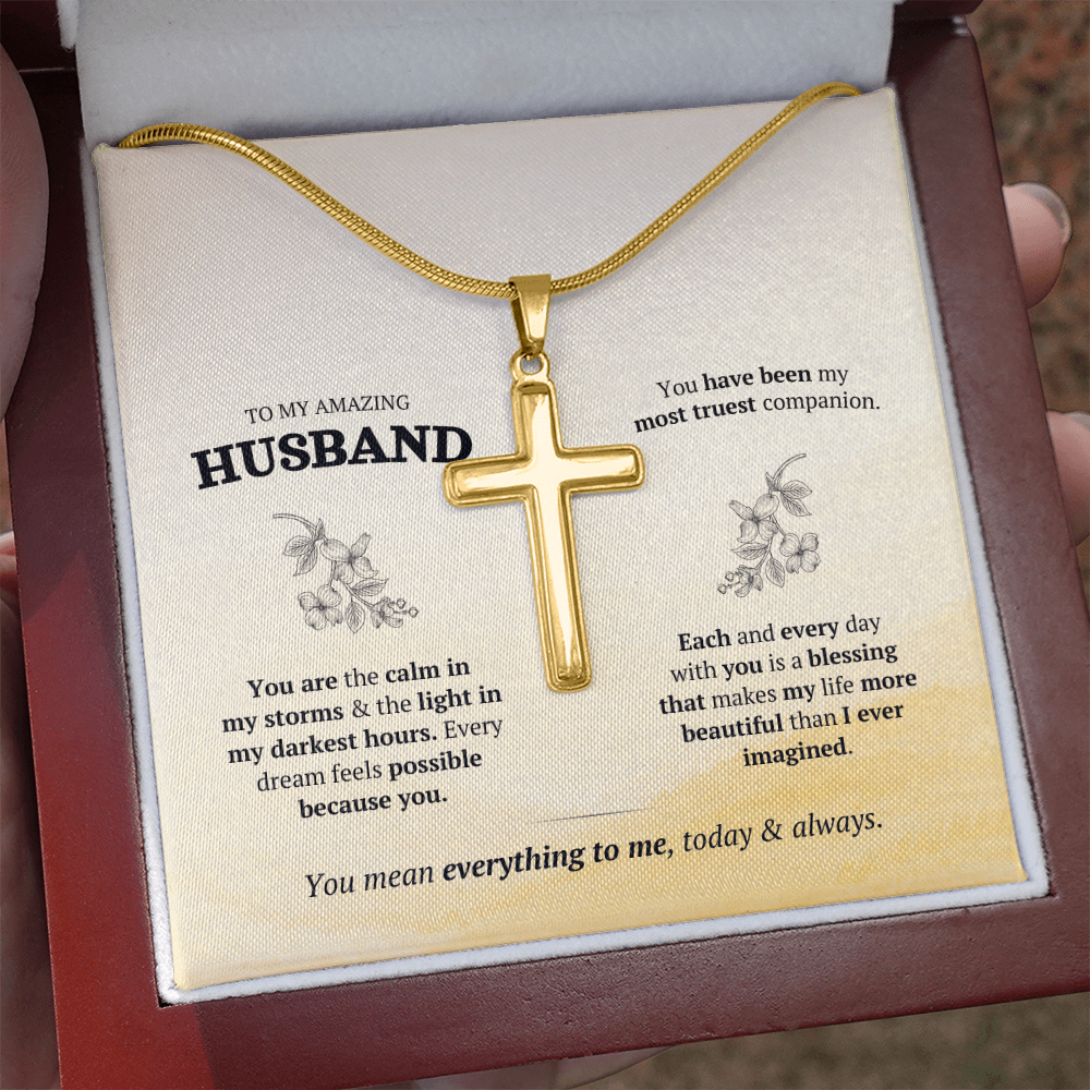 Artisan Cross with Snake Chain – Stainless Steel or Gold-Plated (14K & 18K Options Available)