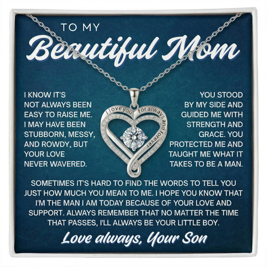 To My Beautiful Mom | Never Wavered Love | Love You Always Necklace