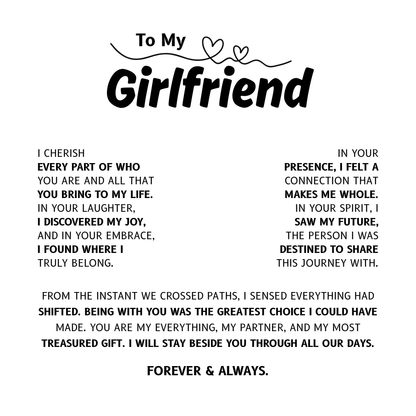 To My Girlfriend | The One I Chose and Cherish | Forever Love Necklace with Red Heart Rose Box