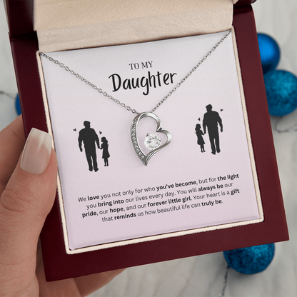 To My Daughter | You Make Life More Beautiful | Forever Love Necklace