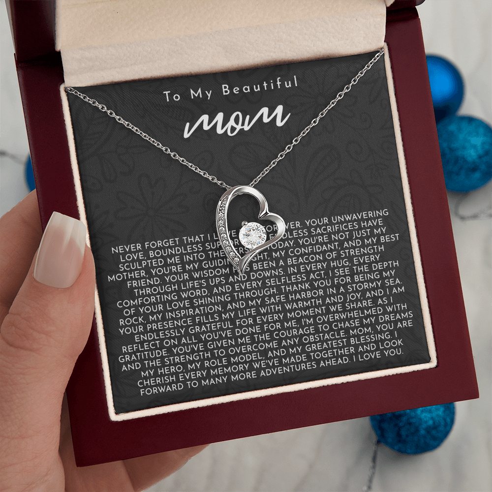 To My Mom | My Guiding Light | Forever Love Necklace