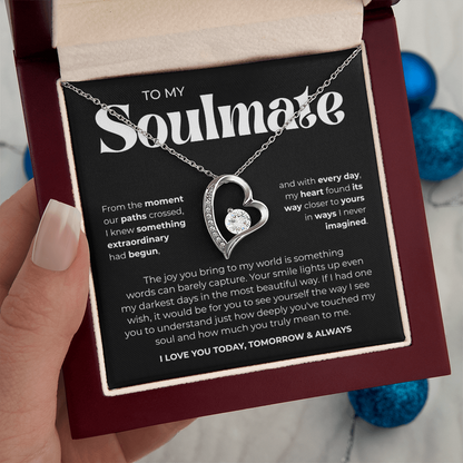 To My Soulmate | Our Story Is My Favorite | Forever Love Necklace