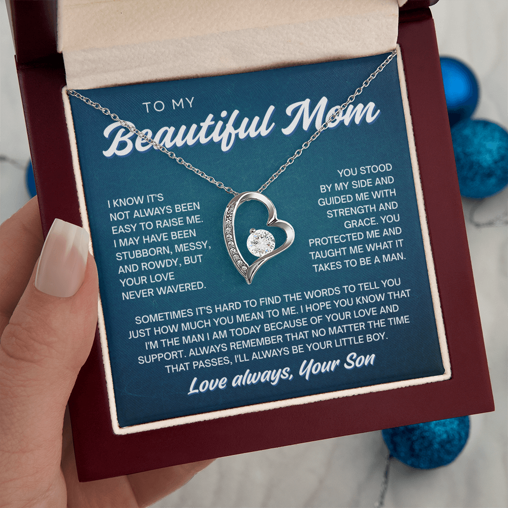 To My Beautiful Mom | Never Wavered Love | Forever Love Necklace
