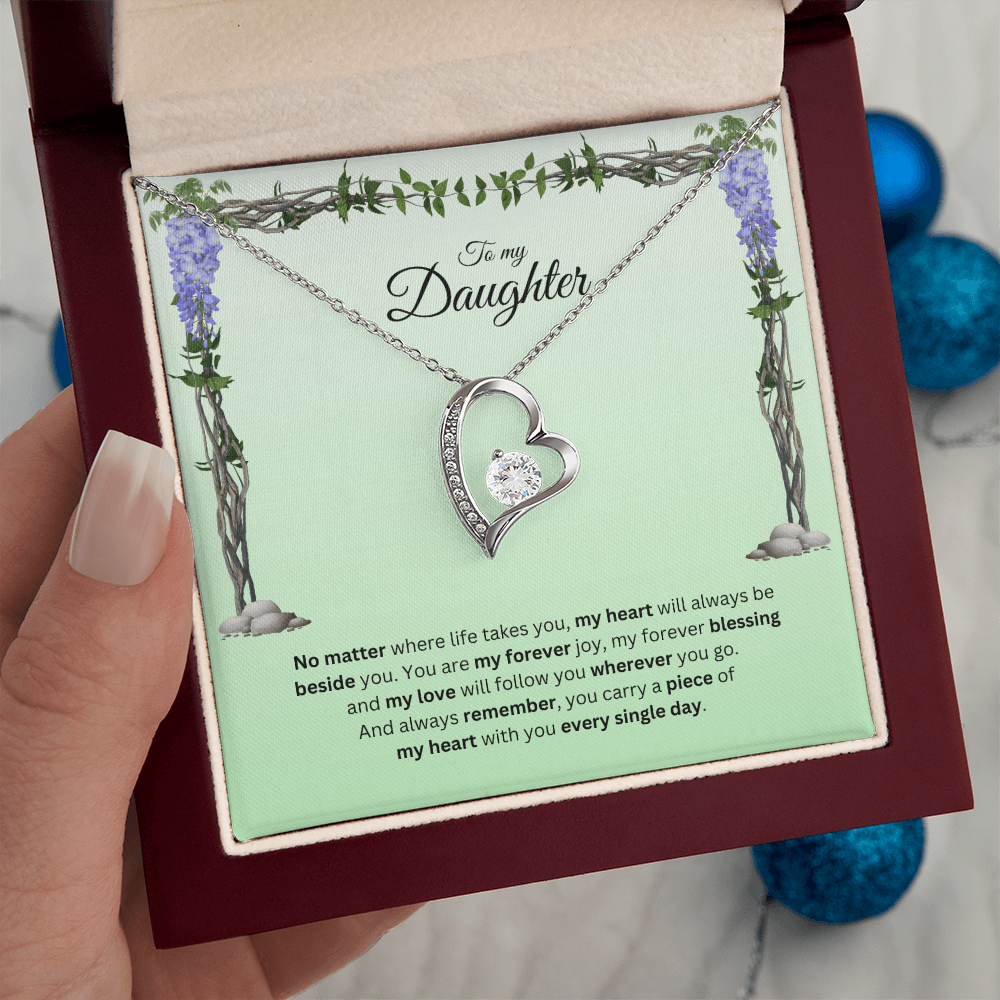 To My Daughter | Your Journey Inspires Me Always | Forever Love Necklace