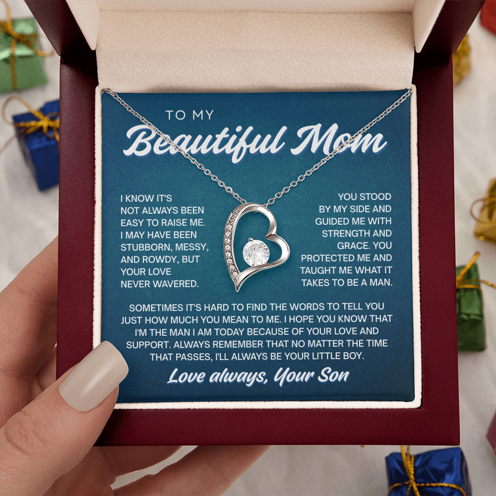 To My Beautiful Mom | Never Wavered Love | Forever Love Necklace