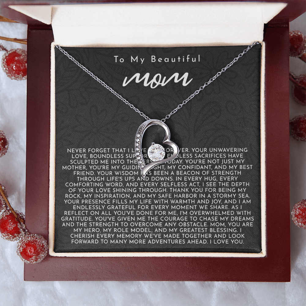 To My Mom | My Guiding Light | Forever Love Necklace