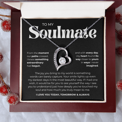 To My Soulmate | Our Story Is My Favorite | Forever Love Necklace