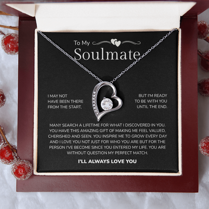 To My Soulmate | My Perfect Match in Life | Forever Love Necklace
