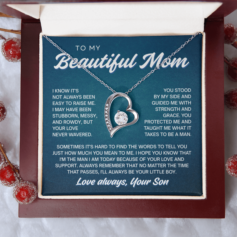 To My Beautiful Mom | Never Wavered Love | Forever Love Necklace
