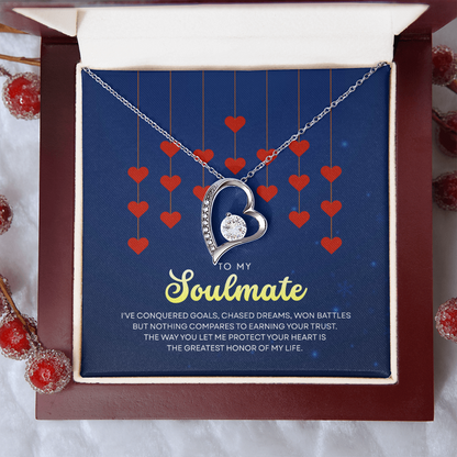 To My Soulmate | With You, Love Makes Sense | Forever Love Necklace
