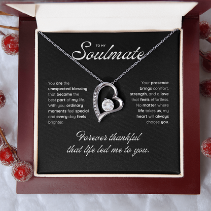 To My Soulmate | My Heart Found Its Match | Forever Love Necklace