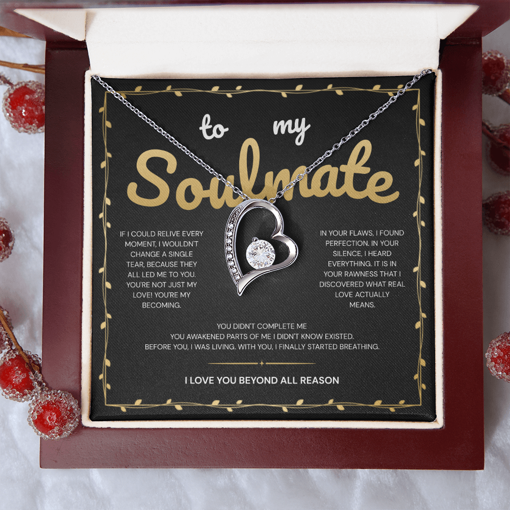 To My Soulmate | My Heart Found Its Forever With You | Forever Love Necklace