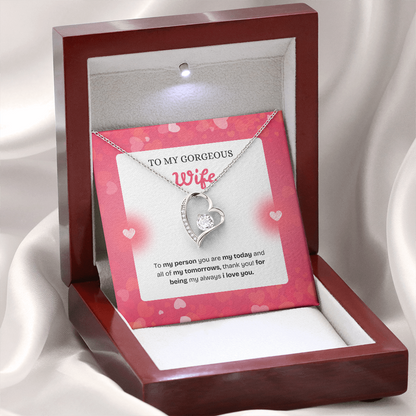 To My Wife | Thank You for Being My Forever | Forever Love Necklace