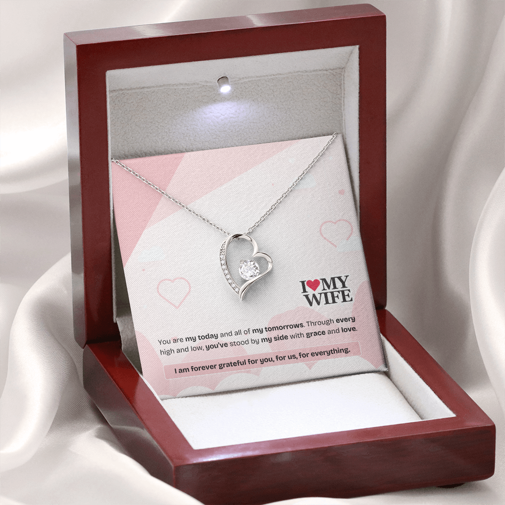 To My Wife | My Heart, My Strength, My Forever | Forever Love Necklace