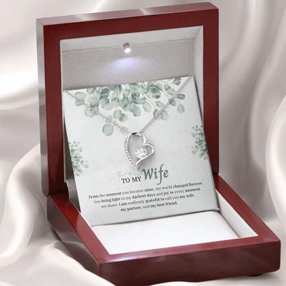 To My Wife | You Changed My World Forever | Forever Love Necklace