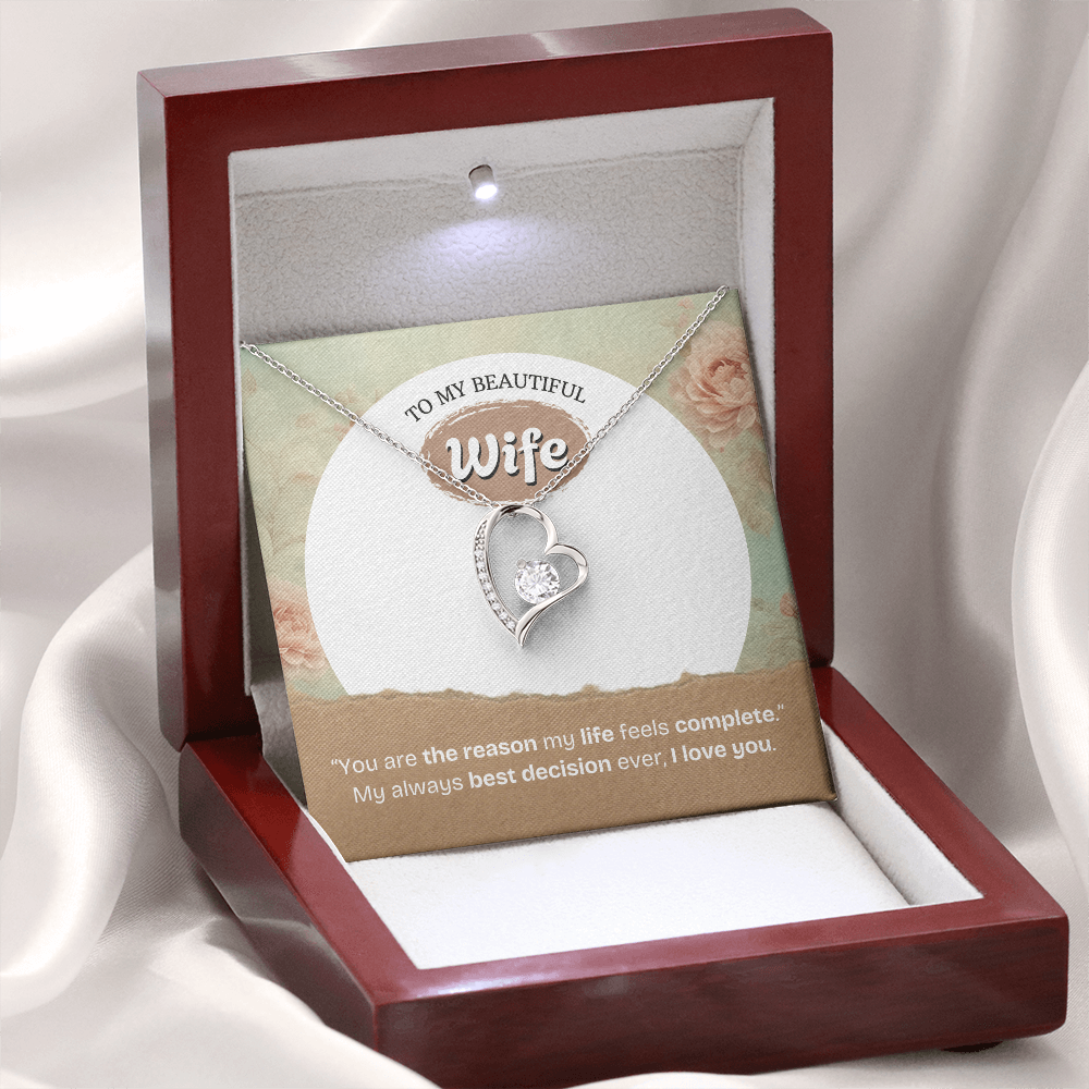 To My Wife | The Reason My Life Feels Complete | Forever Love Necklace