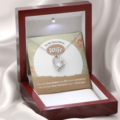 To My Wife | The Reason My Life Feels Complete | Forever Love Necklace