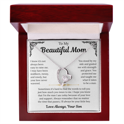 To My Beautiful Mom | Endless Love Always | Forever Love Necklace