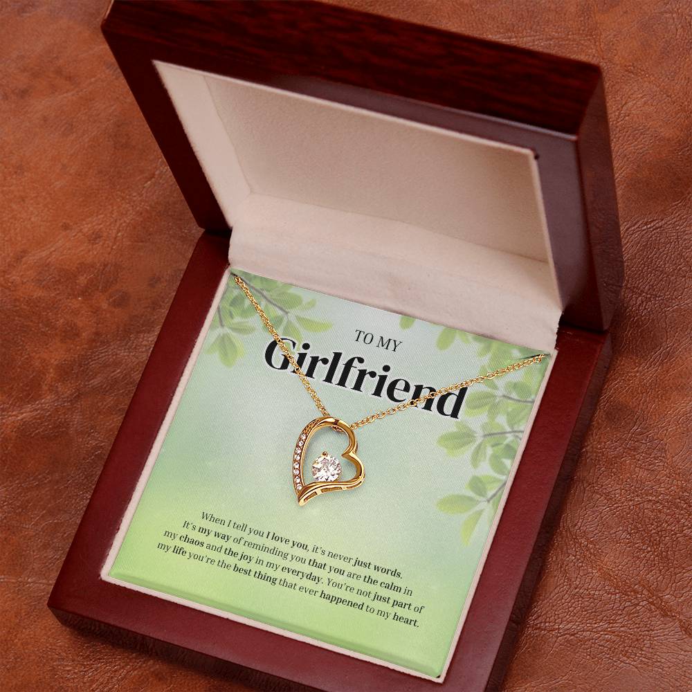 To My Girlfriend | Grateful for the Joy You Bring | Forever Love Necklace