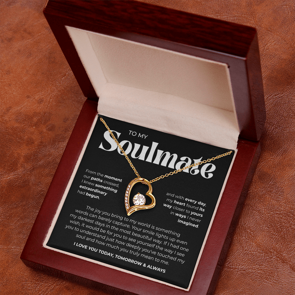 To My Soulmate | Our Story Is My Favorite | Forever Love Necklace