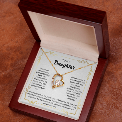 To My Daughter | Proud of the Person You're Becoming | Forever Love Necklace