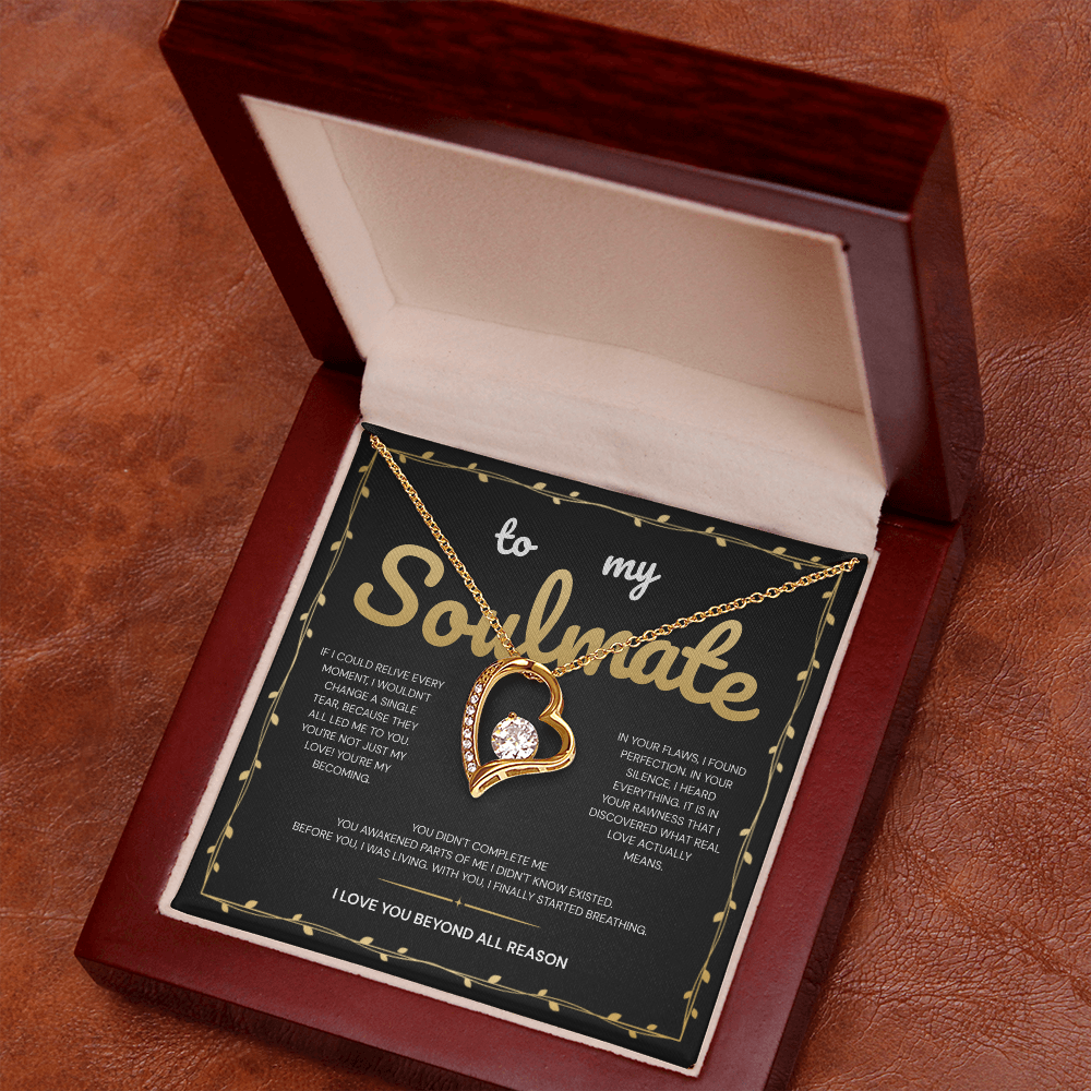 To My Soulmate | My Heart Found Its Forever With You | Forever Love Necklace