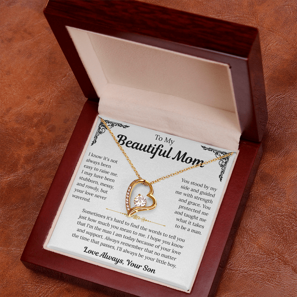 To My Beautiful Mom | Endless Love Always | Forever Love Necklace