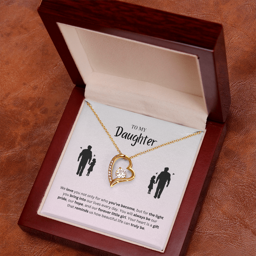 To My Daughter | You Make Life More Beautiful | Forever Love Necklace
