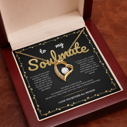 To My Soulmate | My Heart Found Its Forever With You | Forever Love Necklace