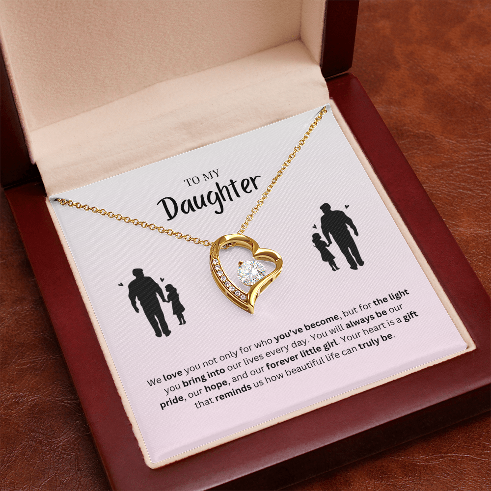To My Daughter | You Make Life More Beautiful | Forever Love Necklace