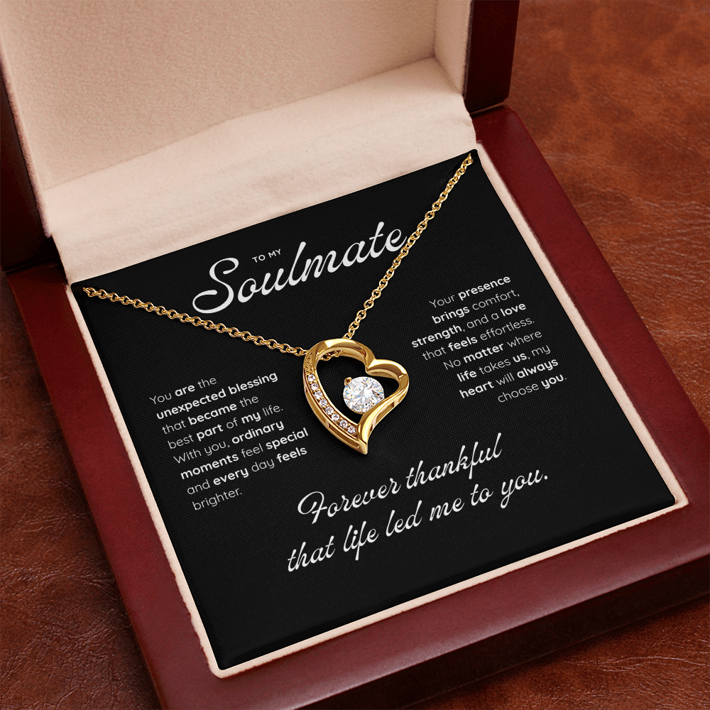 To My Soulmate | My Heart Found Its Match | Forever Love Necklace