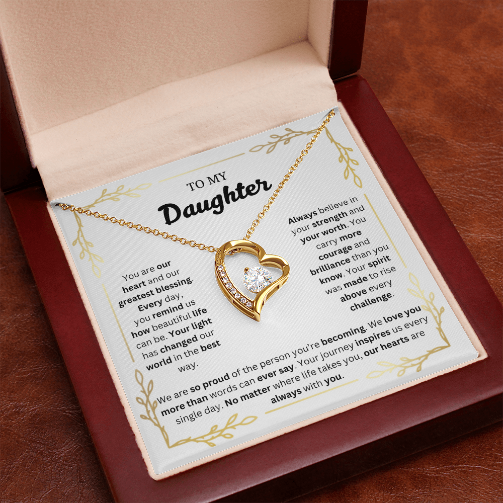 To My Daughter | Proud of the Person You're Becoming | Forever Love Necklace