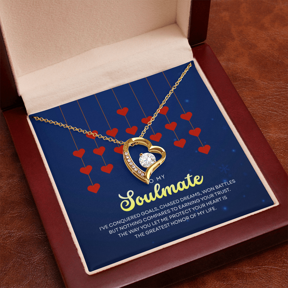 To My Soulmate | With You, Love Makes Sense | Forever Love Necklace