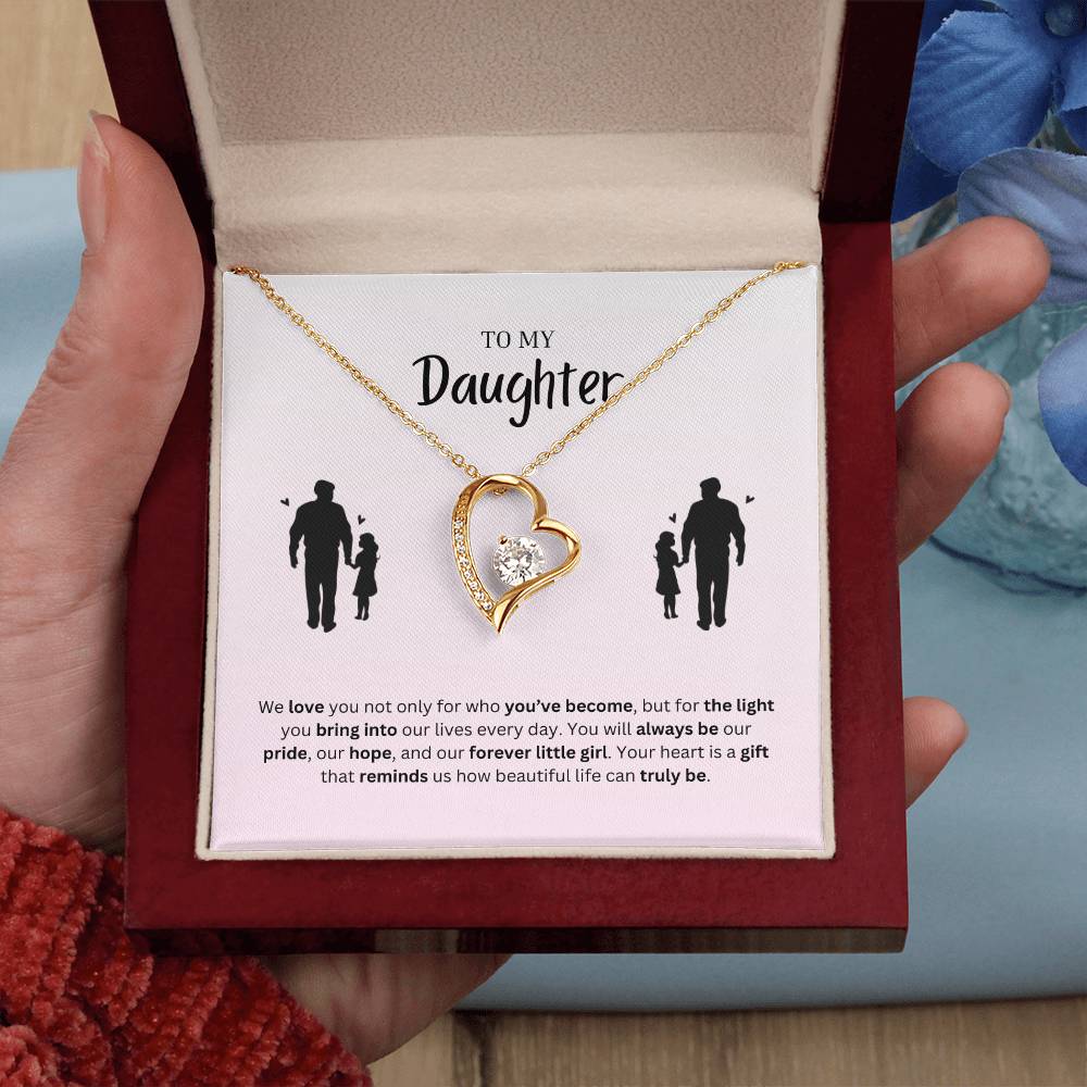 To My Daughter | You Make Life More Beautiful | Forever Love Necklace