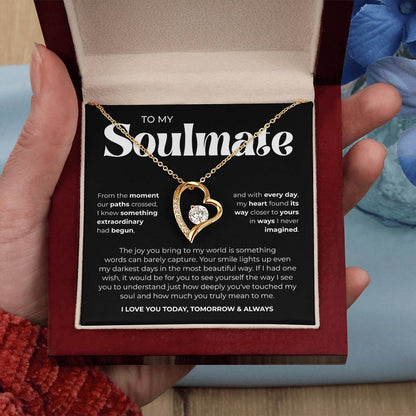 To My Soulmate | Our Story Is My Favorite | Forever Love Necklace