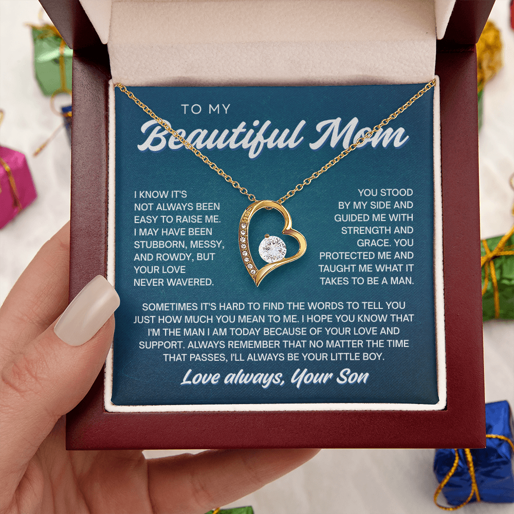 To My Beautiful Mom | Never Wavered Love | Forever Love Necklace
